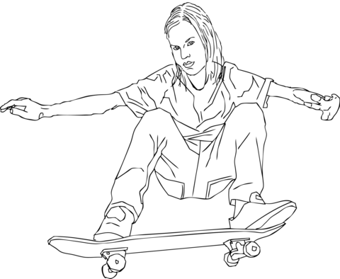 Female Ollie Remix Coloring Page